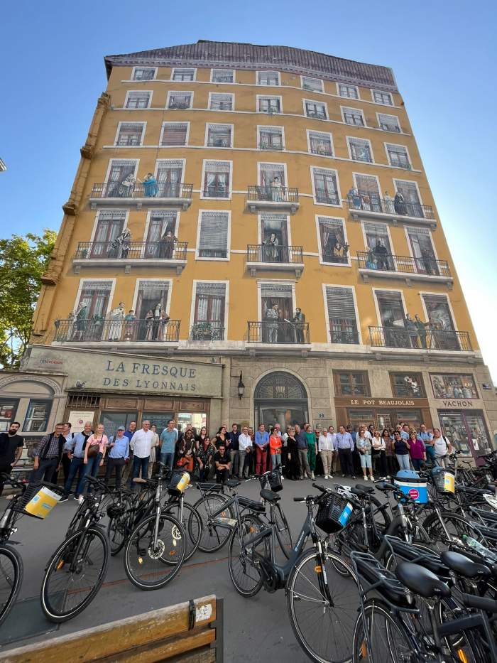 Visite vélo groupe entreprise Lyon